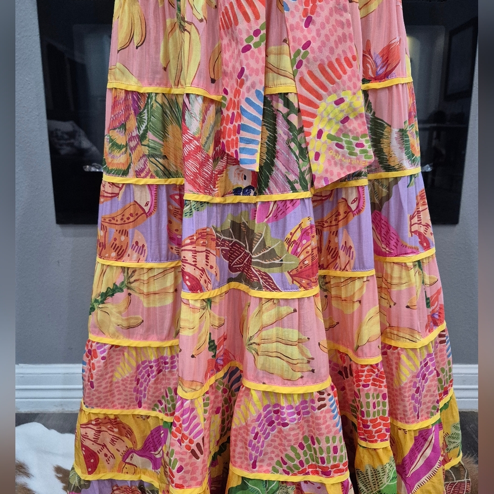 FARM Rio Maxi Dress Size Medium New With Tag Vibrant Multicolor Maxi Dress - Picture 6 of 10